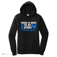 There Is More To My Story Blue Ribbon Als Awareness Month Gift Women's Hoodie thumb 0