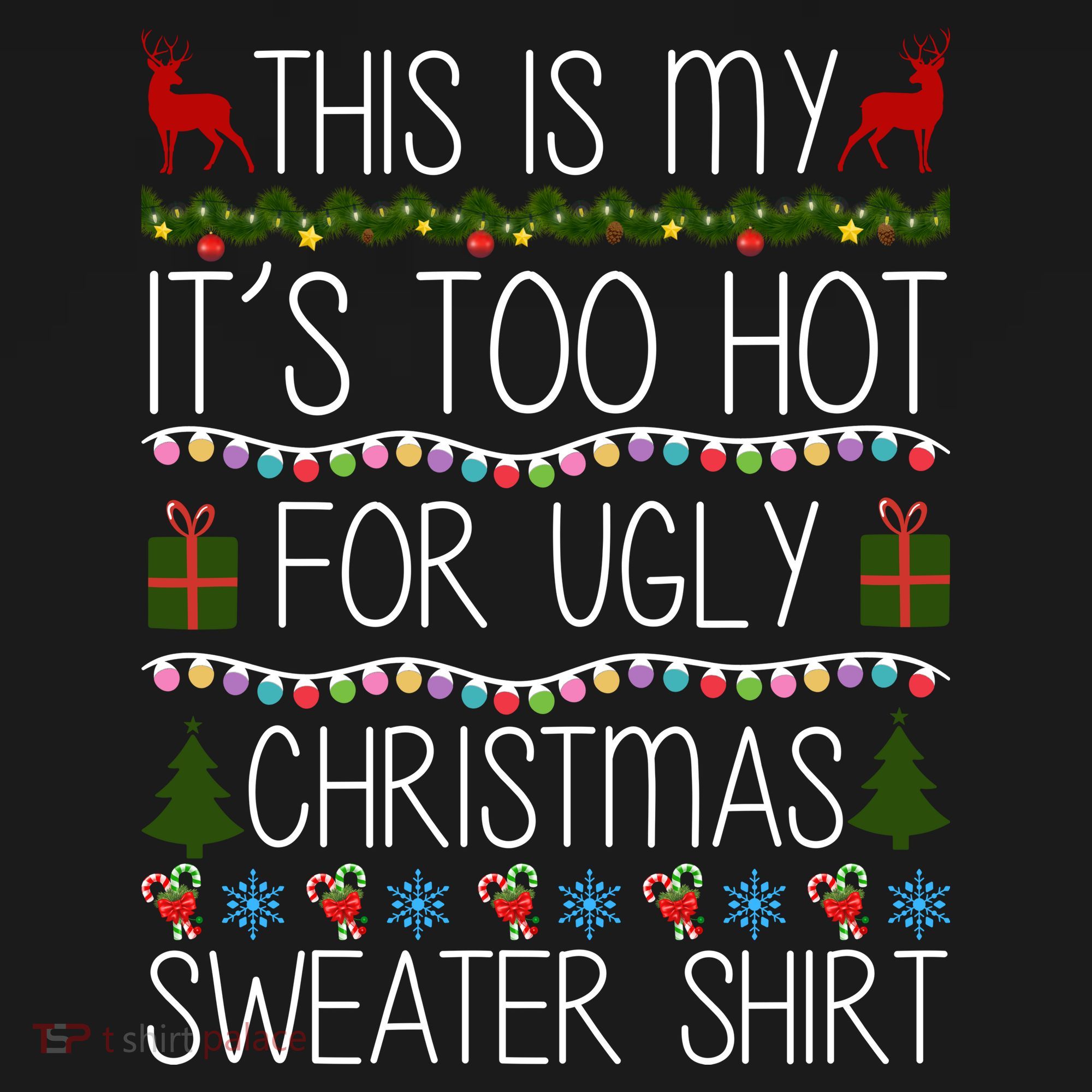 This Is My It's Too Hot For Ugly Christmas Sweater Shirt Coaster