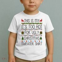 This Is My It's Too Hot For Ugly Christmas Sweater Shirt Toddler T-Shirt thumb 2