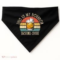 This Is My Bourbon Tasting Bourbon Lover Drinking Gift USA-Made Doggie Bandana thumb 0