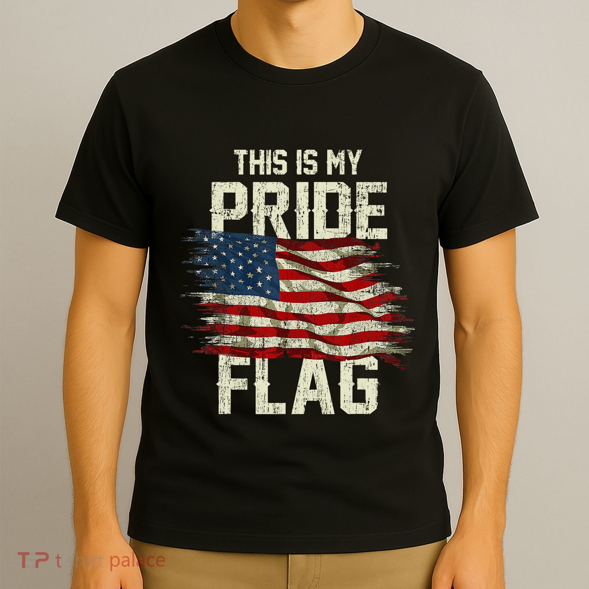 This Is My Pride Flag USA American 4th Of July Patriotic T-Shirt