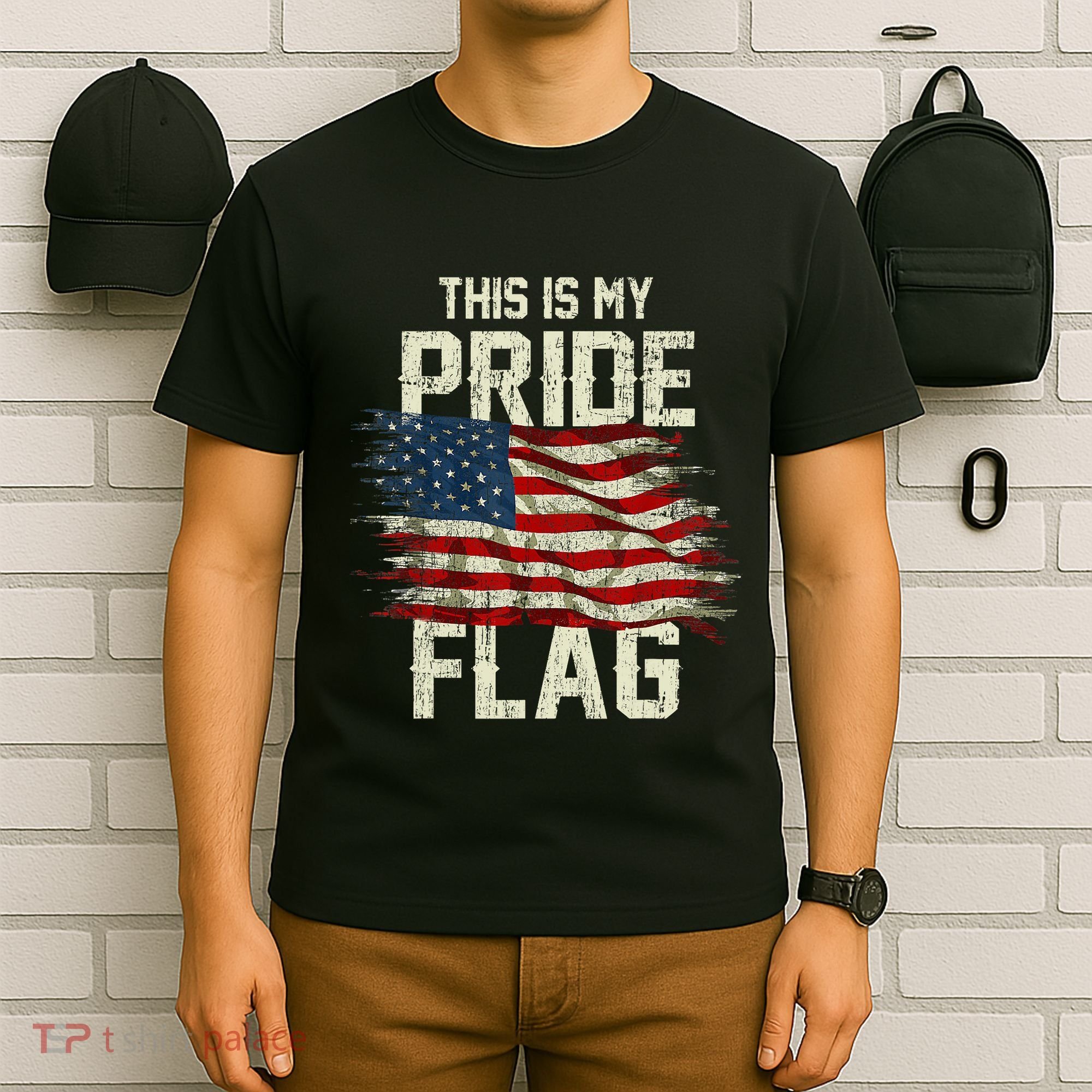 This Is My Pride Flag USA American 4th Of July Patriotic T-Shirt