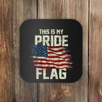 This Is My Pride Flag USA American 4th Of July Patriotic Coaster thumb 0