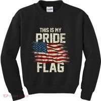 This Is My Pride Flag USA American 4th Of July Patriotic Kids Sweatshirt thumb 0