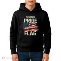 This Is My Pride Flag USA American 4th Of July Patriotic Kids Hoodie thumb 4