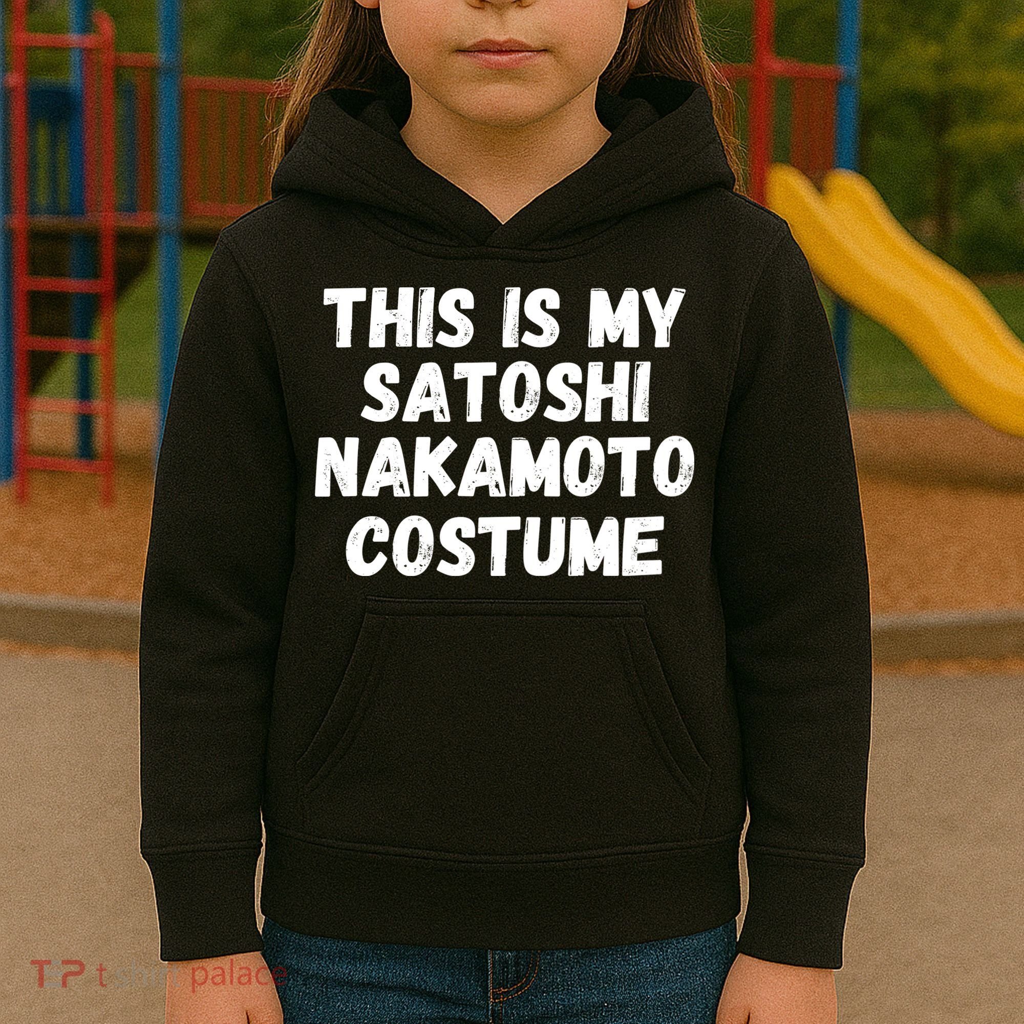 This Is My Satoshi Costume, Satoshi Nakamoto, Bitcoin, Cryptocurrency Kids Hoodie