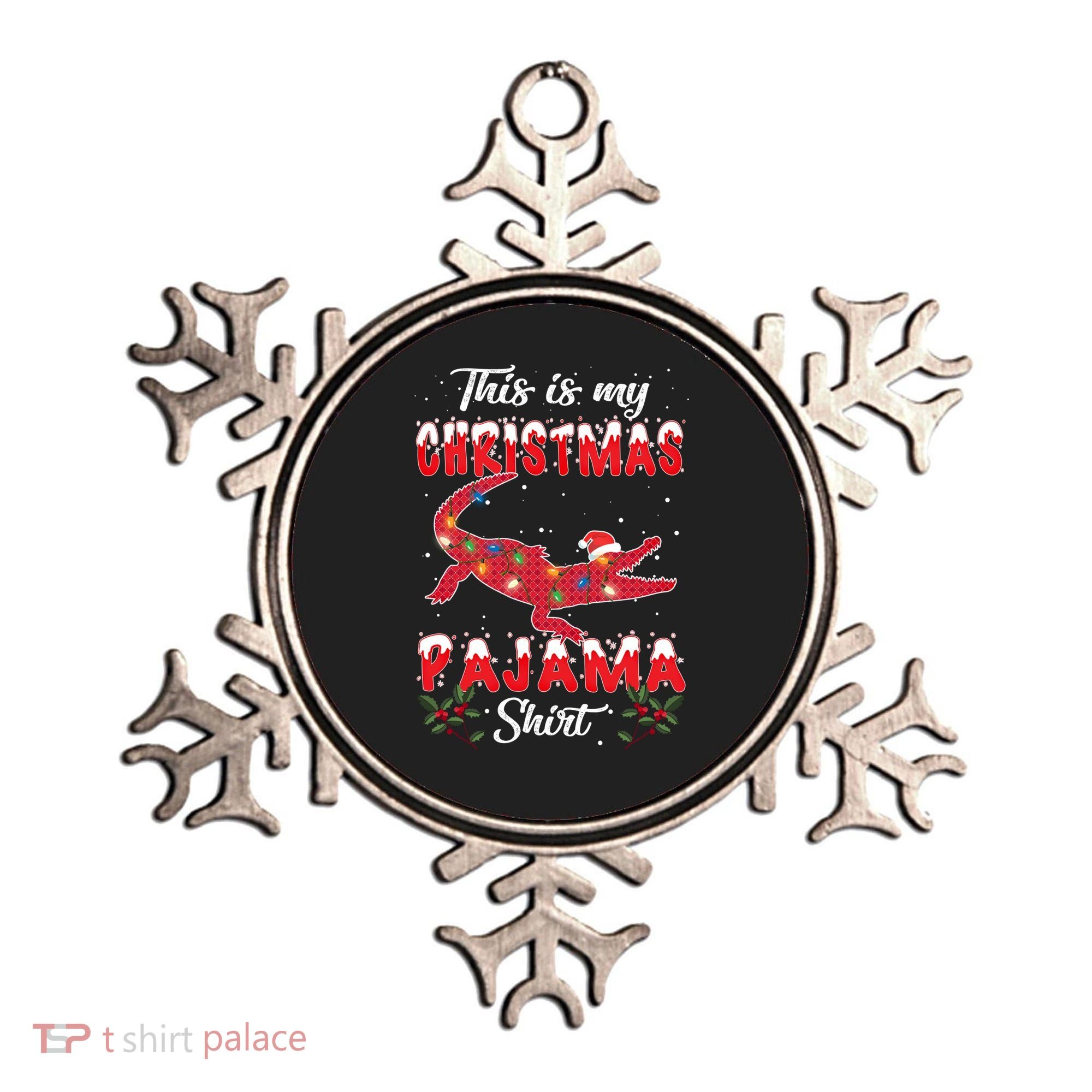 This Is My Alligator Christmas Pajamas Xmas Lights Family Gift Ornament