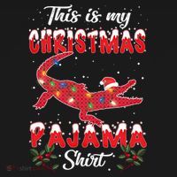 This Is My Alligator Christmas Pajamas Xmas Lights Family Gift Ornament thumb 1