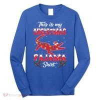 This Is My Alligator Christmas Pajamas Xmas Lights Family Gift Long Sleeve Shirt thumb 0