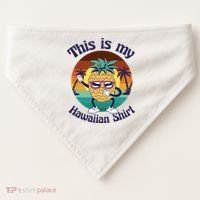 This Is My Hawaiian Shirt Funny Hawaii USA-Made Doggie Bandana thumb 0