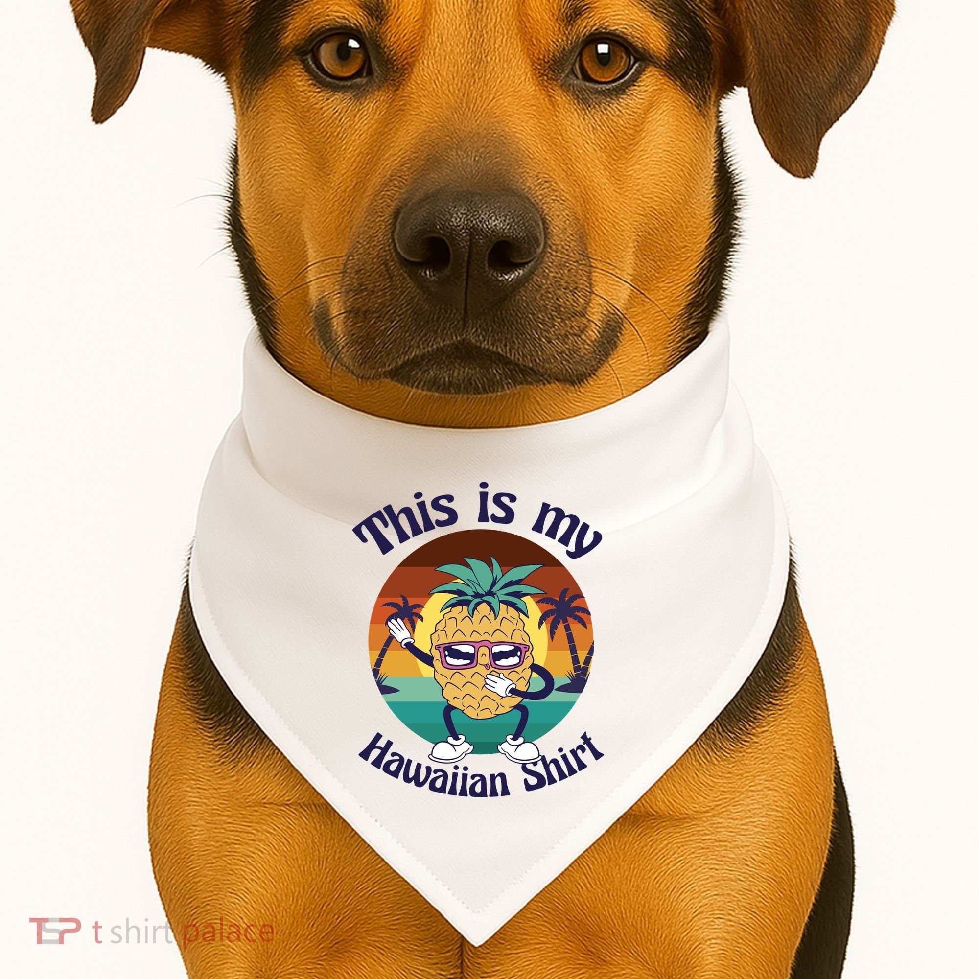This Is My Hawaiian Shirt Funny Hawaii USA-Made Doggie Bandana