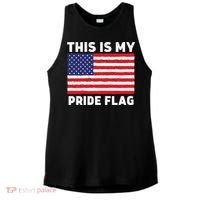 This Is My Pride Flag USA American Flag Ladies PosiCharge Tri-Blend Wicking Tank thumb 0