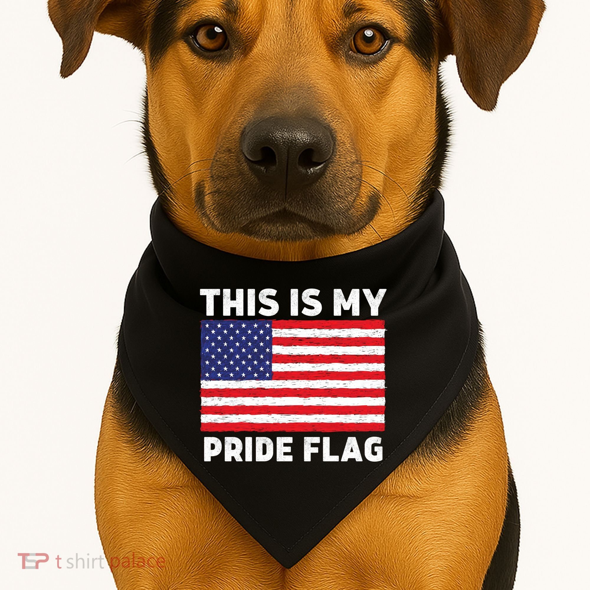 This Is My Pride Flag USA American Flag USA-Made Doggie Bandana