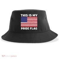 This Is My Pride Flag USA American Flag Sustainable Bucket Hat thumb 0