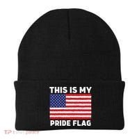 This Is My Pride Flag USA American Flag Beanie thumb 0