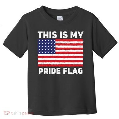 This Is My Pride Flag USA American Flag Toddler T-Shirt
