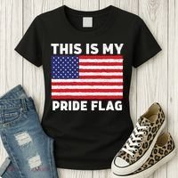 This Is My Pride Flag USA American Flag Women's T-Shirt thumb 3