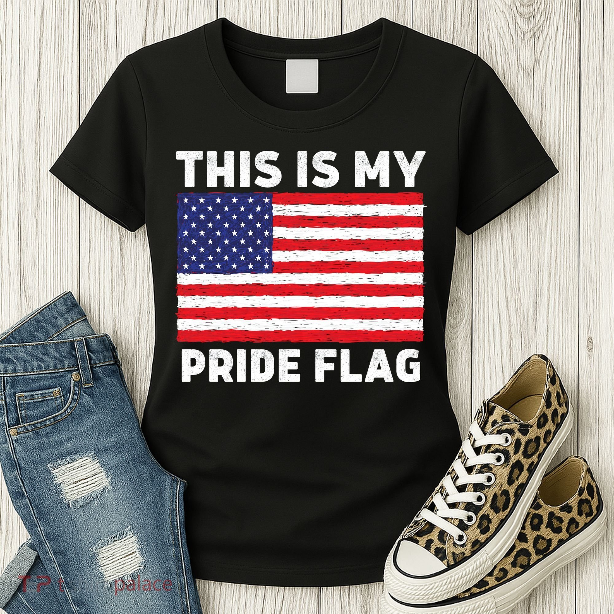 This Is My Pride Flag USA American Flag Women's T-Shirt