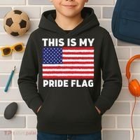 This Is My Pride Flag USA American Flag Kids Hoodie thumb 2