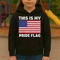 This Is My Pride Flag USA American Flag Kids Hoodie thumb 3