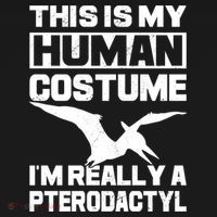 This Is My Hu I'm Really A Pterodactyl Halloween Dinosaur Gift Women's Hoodie thumb 2