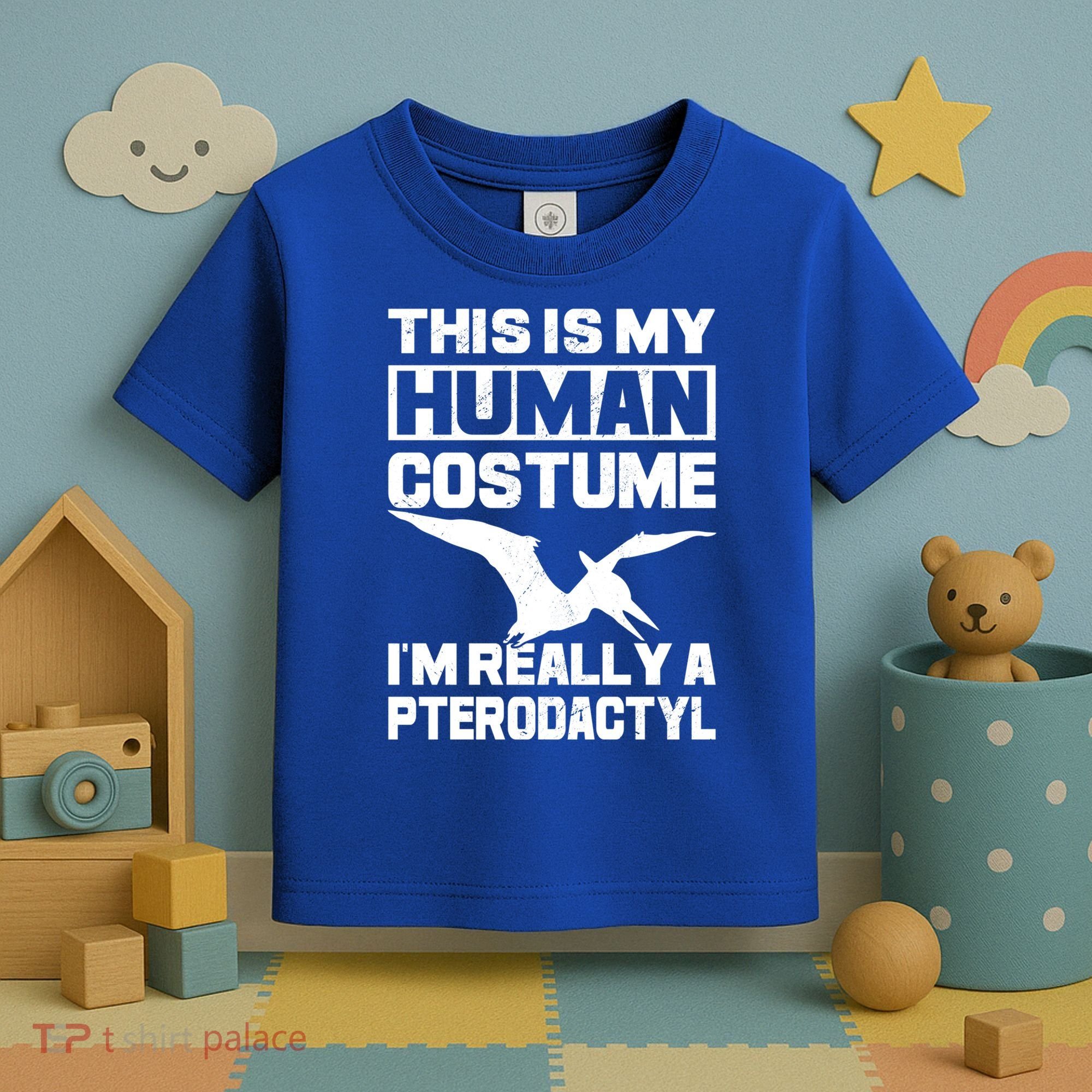 This Is My Hu I'm Really A Pterodactyl Halloween Dinosaur Gift Toddler T-Shirt