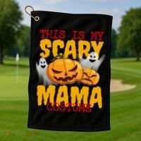 This Is My Scary Mama Costume Golf Towel thumb 1