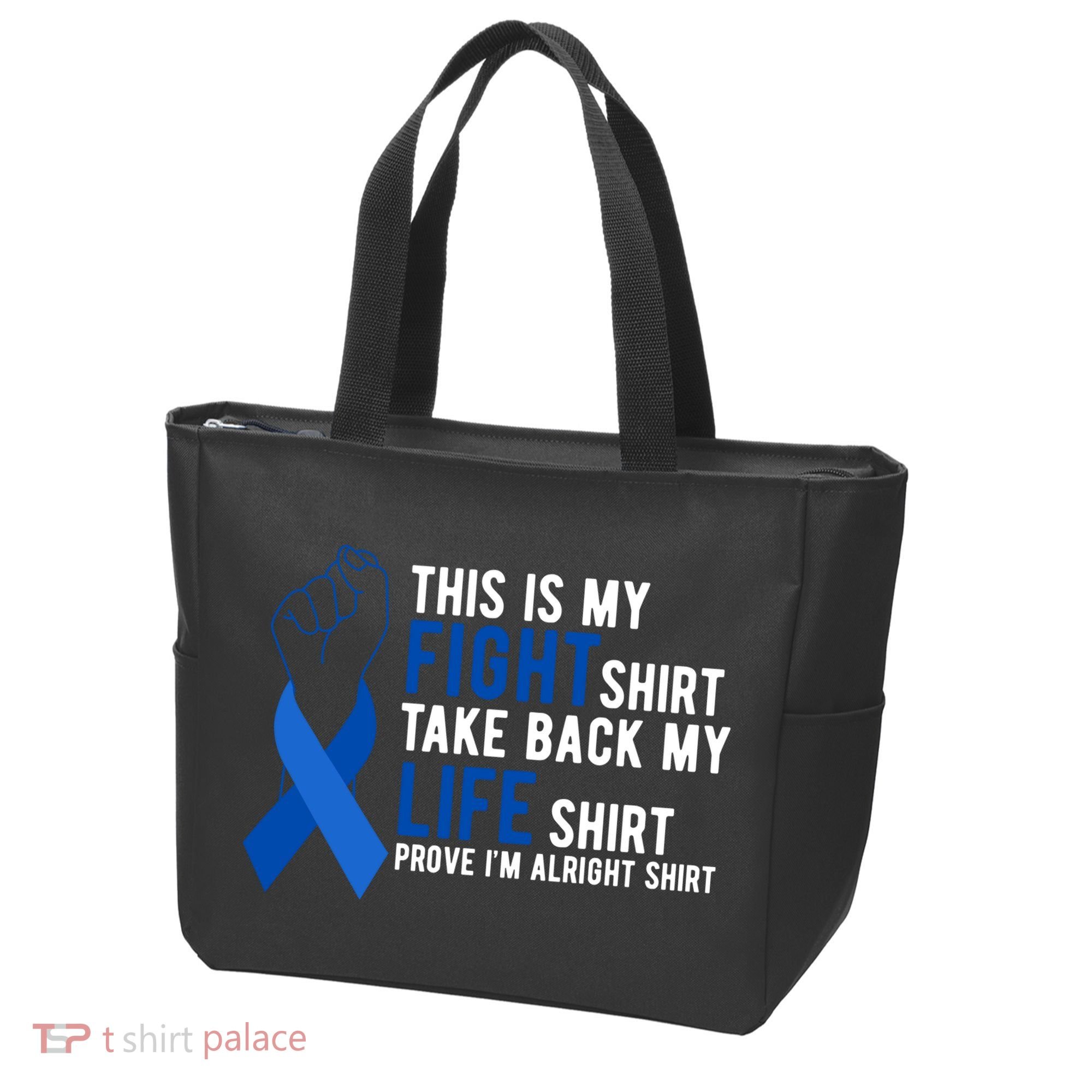 This Is My Fight Colon Cancer Awareness Tote Bag