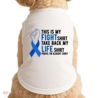 This Is My Fight Colon Cancer Awareness Doggie Tank thumb 0