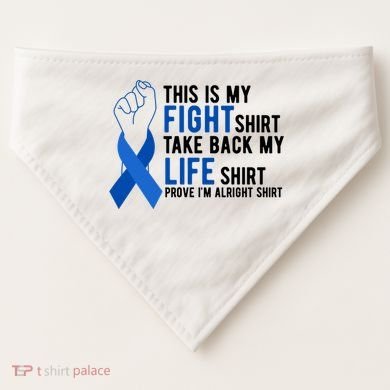 This Is My Fight Colon Cancer Awareness USA-Made Doggie Bandana