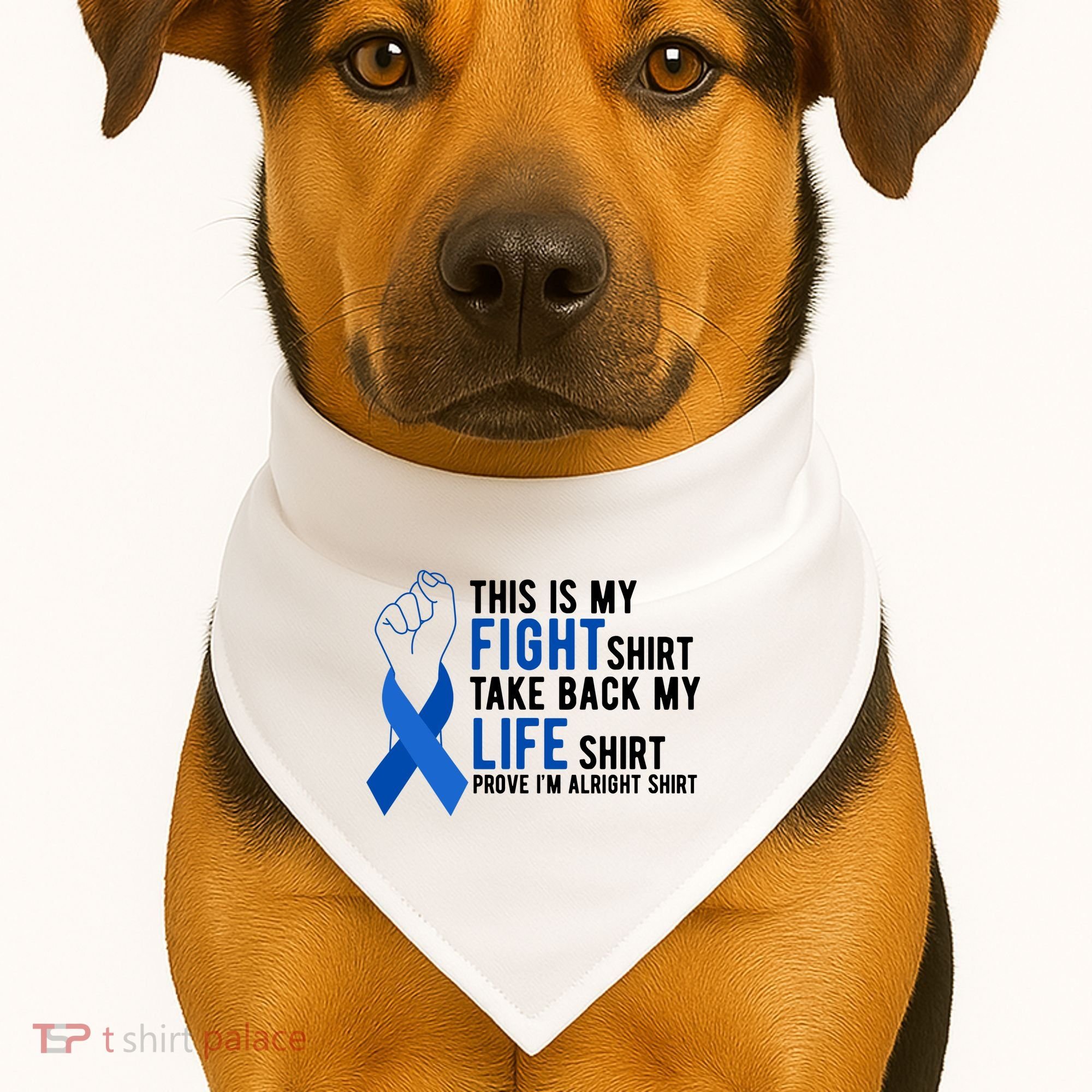 This Is My Fight Colon Cancer Awareness USA-Made Doggie Bandana