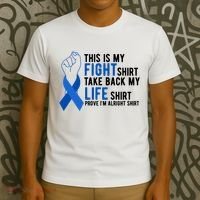 This Is My Fight Colon Cancer Awareness T-Shirt thumb 3