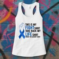This Is My Fight Colon Cancer Awareness Women's Tank Top thumb 3