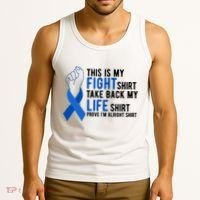 This Is My Fight Colon Cancer Awareness Tank Top thumb 3