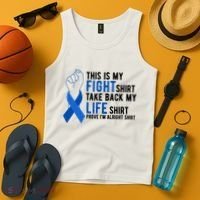 This Is My Fight Colon Cancer Awareness Tank Top thumb 4