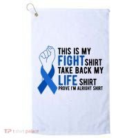 This Is My Fight Colon Cancer Awareness Golf Towel thumb 0