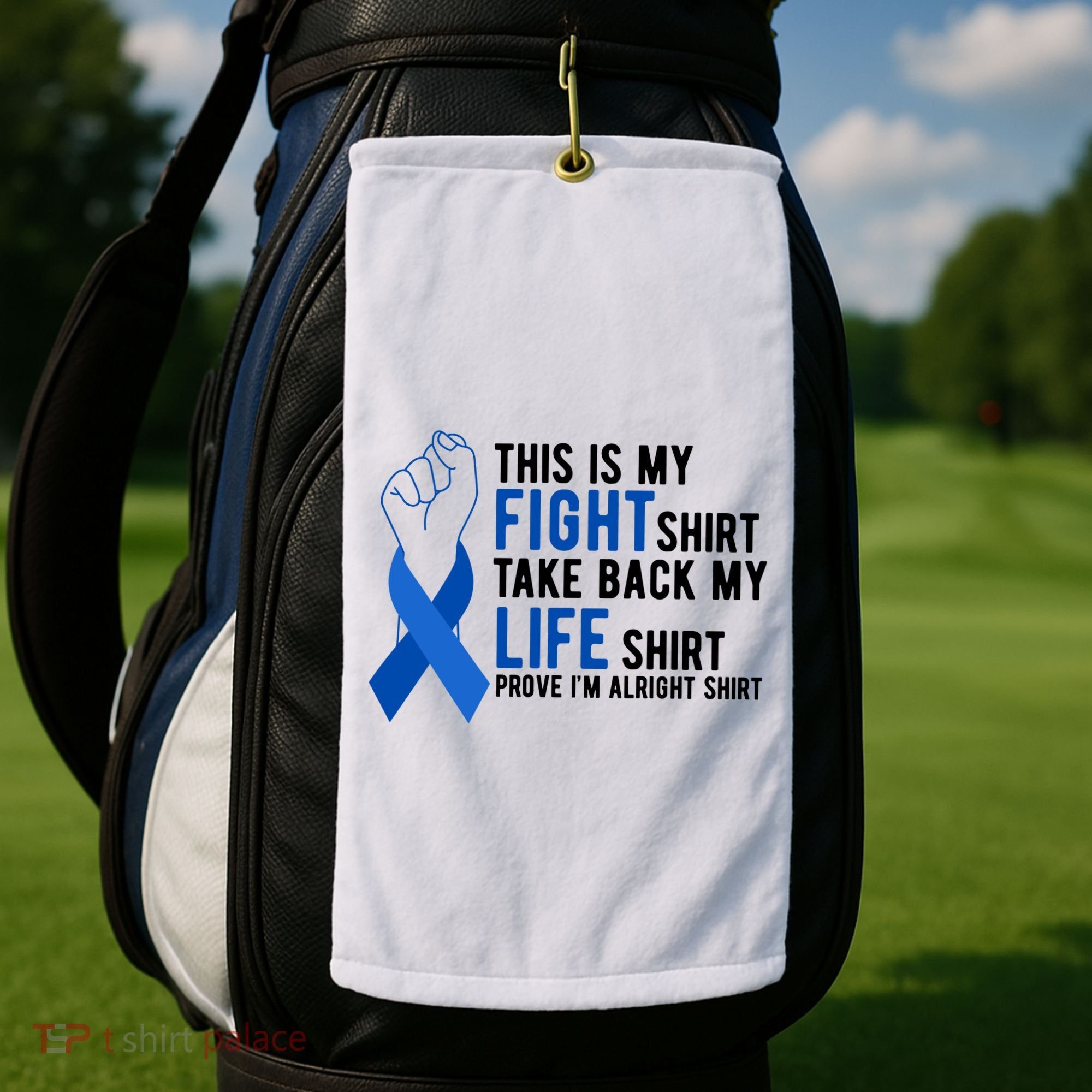 This Is My Fight Colon Cancer Awareness Golf Towel
