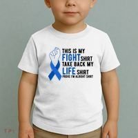 This Is My Fight Colon Cancer Awareness Toddler T-Shirt thumb 2