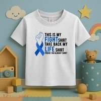 This Is My Fight Colon Cancer Awareness Toddler T-Shirt thumb 3