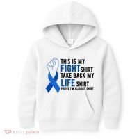 This Is My Fight Colon Cancer Awareness Kids Hoodie thumb 0