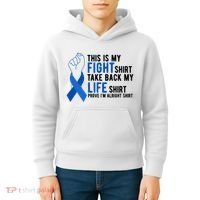 This Is My Fight Colon Cancer Awareness Kids Hoodie thumb 4