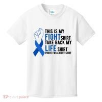This Is My Fight Colon Cancer Awareness Kids T-Shirt thumb 0