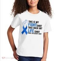 This Is My Fight Colon Cancer Awareness Kids T-Shirt thumb 2