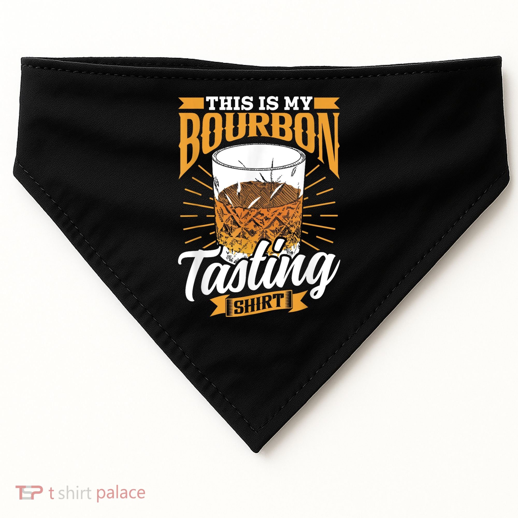 This Is My Bourbon Tasting Drinker Drinking Bourbon USA-Made Doggie Bandana