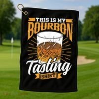 This Is My Bourbon Tasting Drinker Drinking Bourbon Golf Towel thumb 1