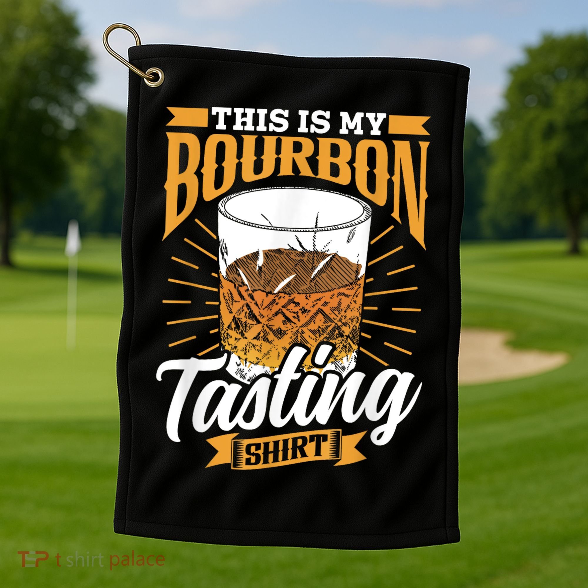 This Is My Bourbon Tasting Drinker Drinking Bourbon Golf Towel