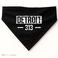 This Is My Detroit 313 Michigan Distressed USA-Made Doggie Bandana thumb 0