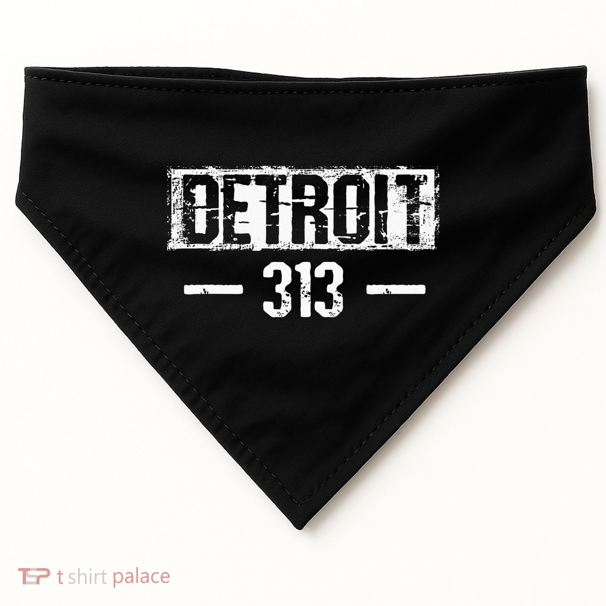 This Is My Detroit 313 Michigan Distressed USA-Made Doggie Bandana