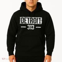 This Is My Detroit 313 Michigan Distressed Hoodie thumb 2