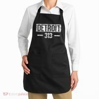 This Is My Detroit 313 Michigan Distressed Apron thumb 2